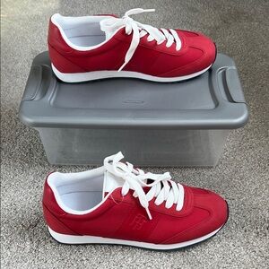 NWOT Tommy Hilfiger size 9 women’s Red and White Sneakers